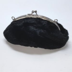 Elka faux fur mini bag clutch purse